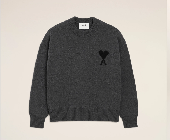 Ami De Coeur Crewneck Sweater - Grey
