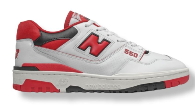 New Balance 550 White Team Red