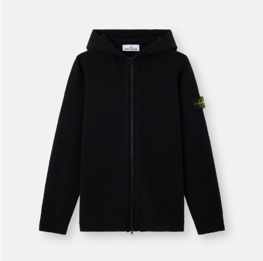 Stone Island Zip Up Black
