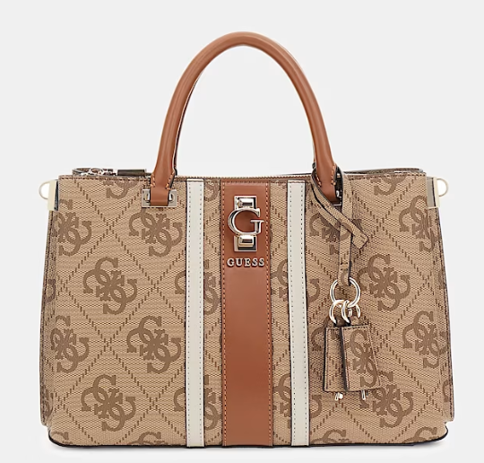 Guess Mala de mão Erenia 4G Castanho