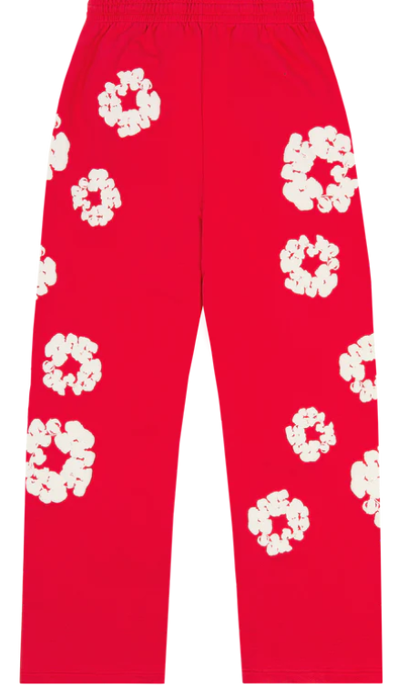 Denim Tears Calças Vermelho