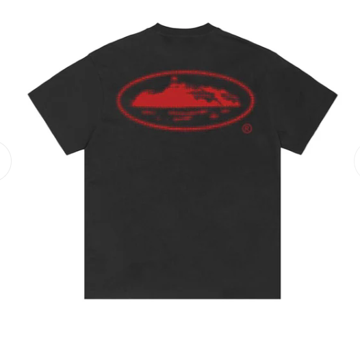 Corteiz Halftone Island T-shirt - Black/Red