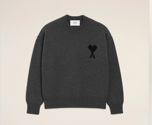 Ami De Coeur Crewneck Sweater - Grey