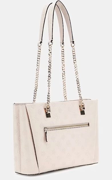 Guess Mala de ombro Tisha 4G Branco