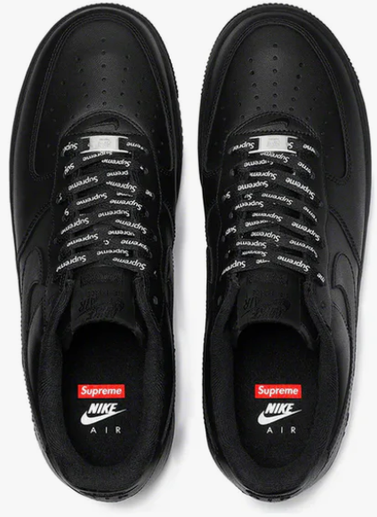 Nike Air Force 1 Supreme Pretos