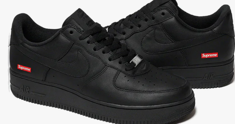 Nike Air Force 1 Supreme Pretos