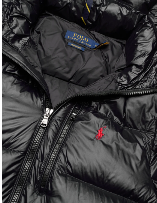 Ralph Lauren Puffer Glossed Down Preto