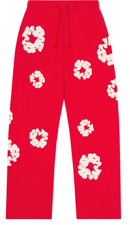 Denim Tears Calças Vermelho