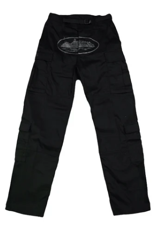 Corteiz Cargo Pants Triple Black