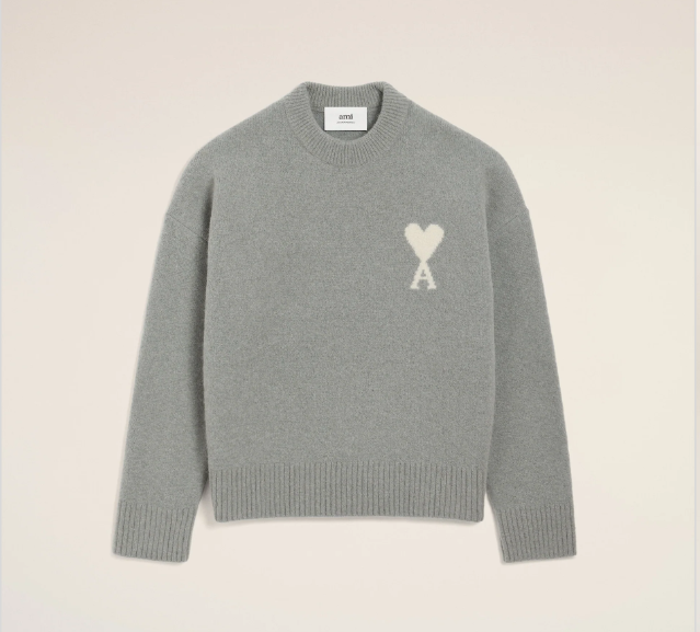 Ami De Coeur Crewneck Sweater - Grey Alpaca