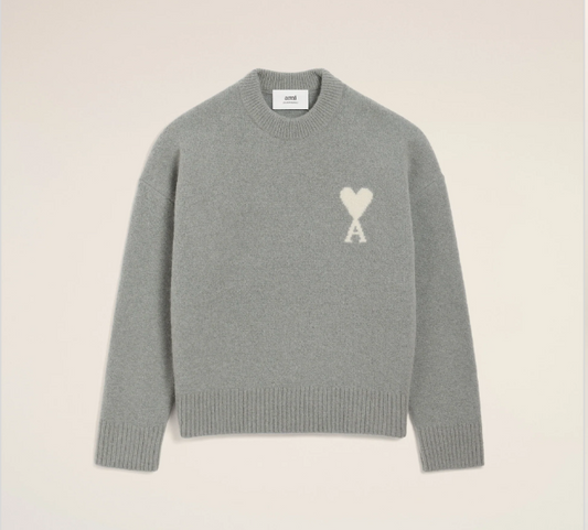 Ami De Coeur Crewneck Sweater - Grey Alpaca
