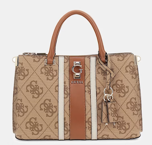 Guess Mala de mão Erenia 4G Castanho