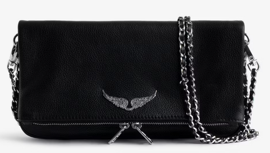 Zadig Mala Rock Clutch Preto e Cinza