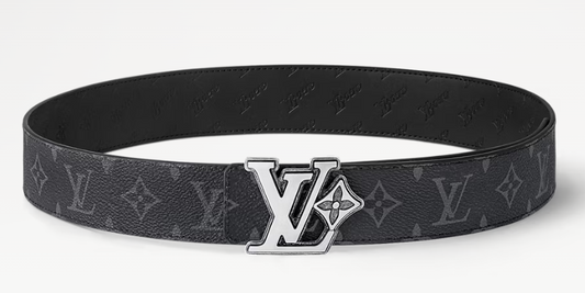 Louis Vuitton Cinto Flower 40mm Preto e Branco