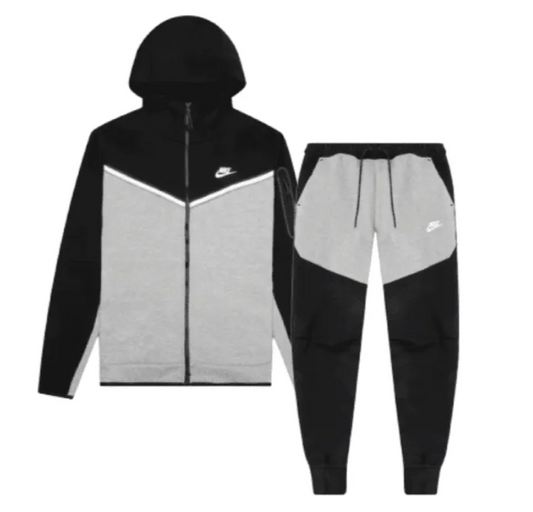 Nike Tech Fleece Tracksuit Preto e Cinzento